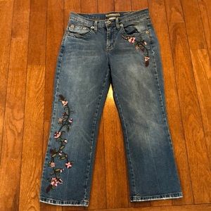 Z Cavaricci Authentic Vintage embroidered cropped jean